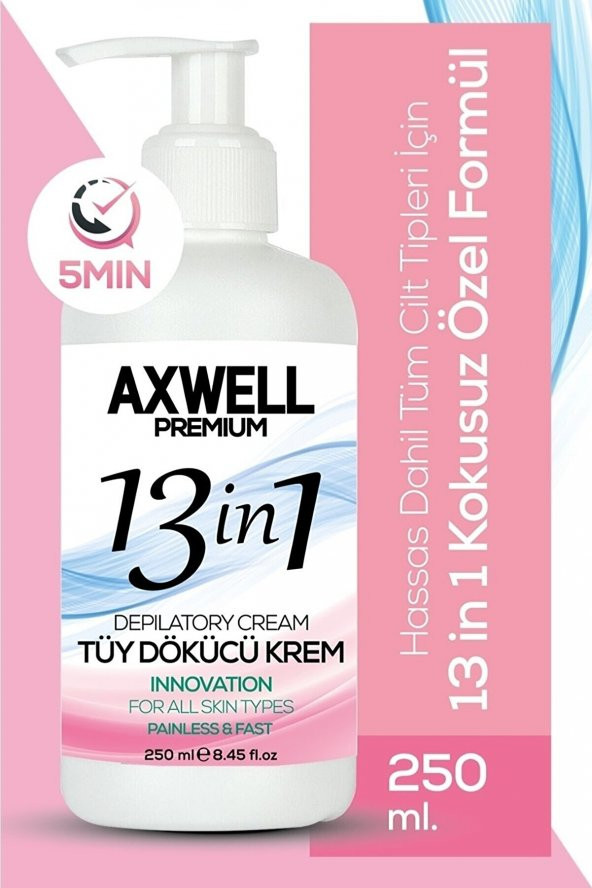 Unisex Tüy Dökücü Krem Vücut Bacak Bölgesi Tüm Cilt Tipleri Için 250 Ml