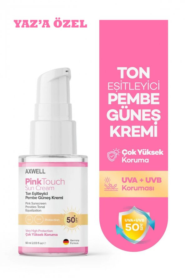 Spf 50+ Pink Touch Ton Eşitleyici Pembe Yüz Güneş Kremi 60 ml