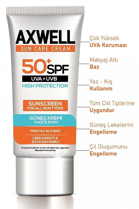 Sun Care Cream Leke Karşıtı Güneş Kremi Çok Yüksek Koruma 50+ Spf 50ml