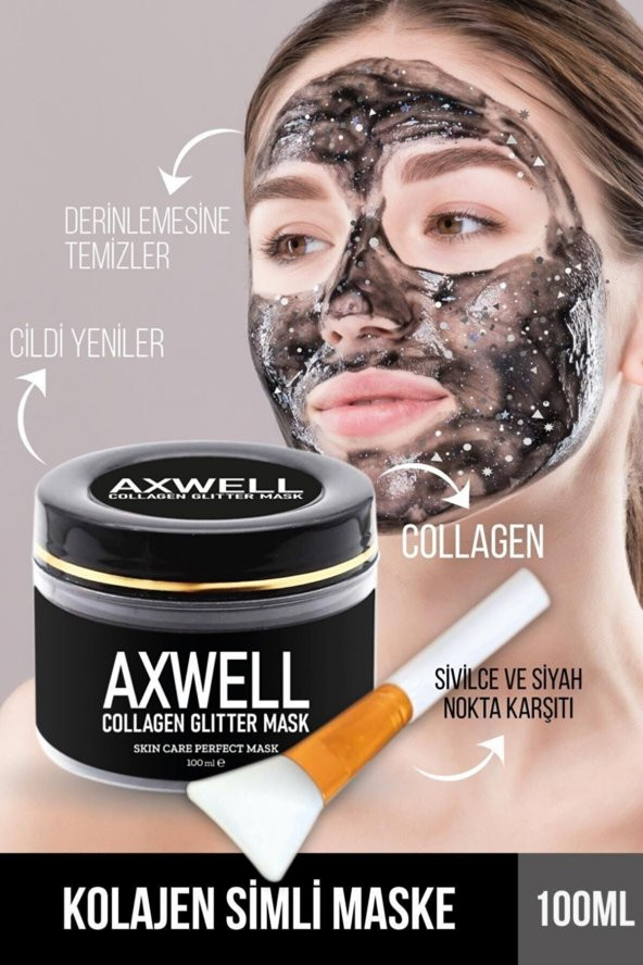 Arındırıcı Simli Collagen Maskesi Sivilce - Siyah Nokta 100 Ml
