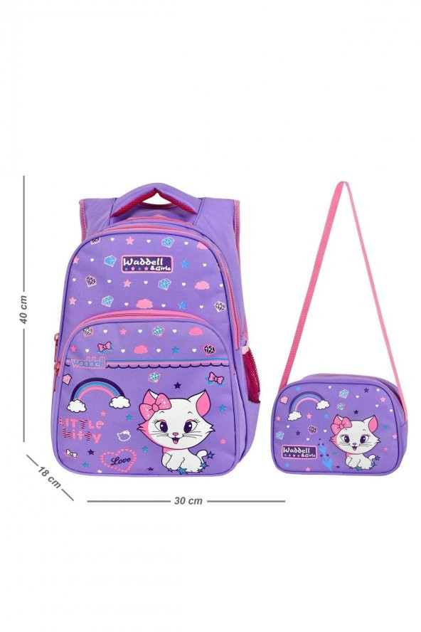 Waddell Little Kitty İlkokul Çantası ve Beslenme Çantası 6005