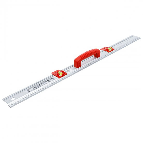 Kesme Ve İşaretleme Cetveli | Kulplu Ve Su Terazisi | 750 Mm