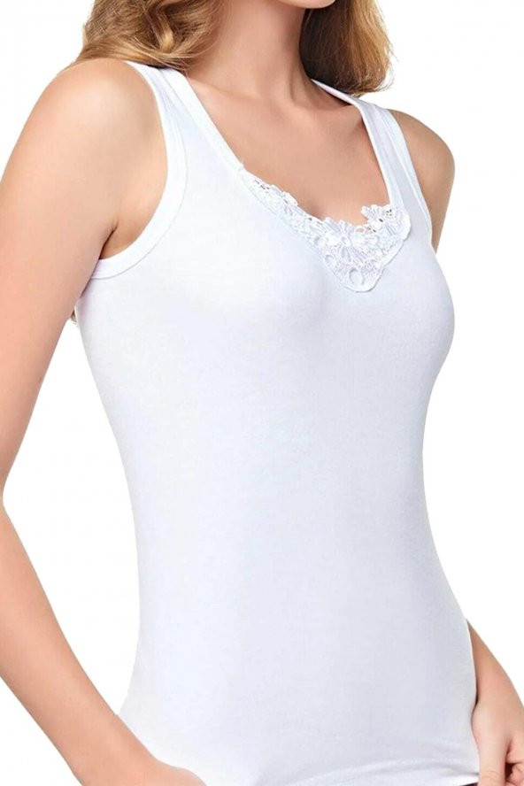 Tutku 140 Bayan Ribana Geniş Askılı Güpürlü (6 lı) - 2