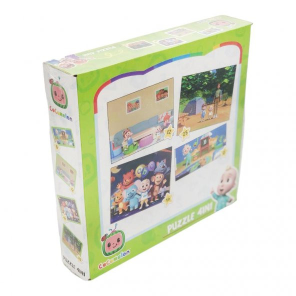 Laço Kids Cocomelon 4 in 1 Puzzle CO7898, Çocuklar İçin Eğlenceli Puzzle