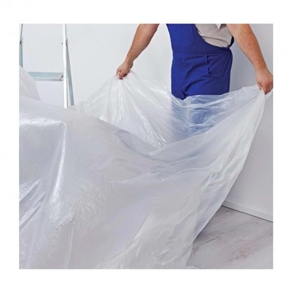 Arma Naylon Tadilat Boya Koruyucu Örtü Poşet Folyo - 30 m2 - 1 Paket - Resim 2