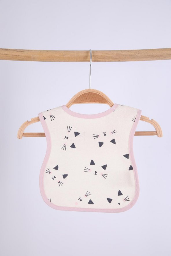 Babyhola Kedicik Desen Sıvı Geçirmez 2li Havlu Mama Önlüğü 11226 - 2