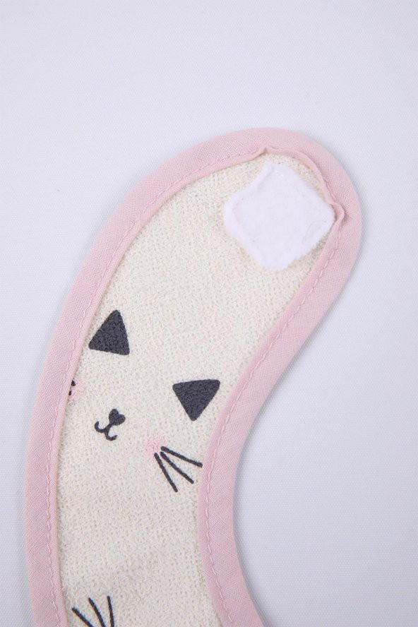 Babyhola Kedicik Desen Sıvı Geçirmez 2li Havlu Mama Önlüğü 11226 - 5