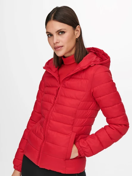 ONLY Bayan Şişme Puffer Kırmızı Mont 15156569 - 2