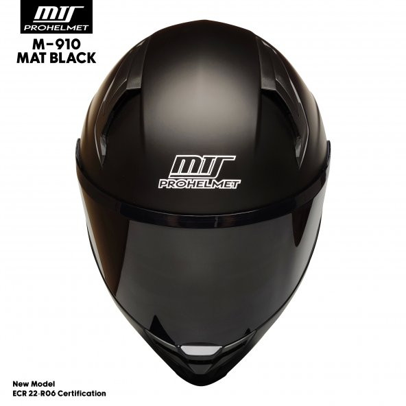 MTS M-910 MAT SİYAH GÜNEŞ VİZÖRLÜ KASK (SİYAH CAMLI) - 3