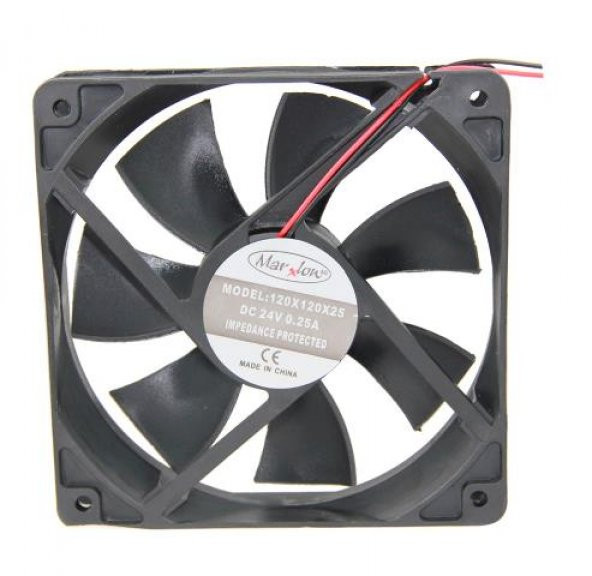 Marxlow 120x120x25 mm 24 Volt 0.25 Amper 2 Pin Fan