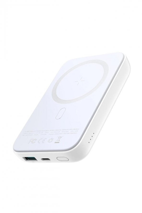 Joyroom JR-W020 10000 mAh MagSafe Kablosuz Hızlı Şarj Powerbank Beyaz