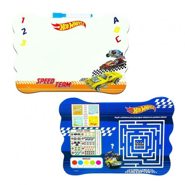 Orjinal Hotwheels Eva Çift Taraflı Lisanslı Yazı Tahtası