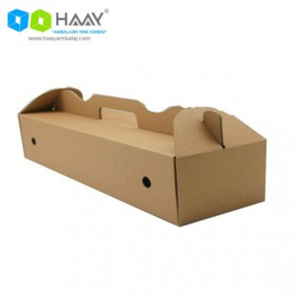 HAAY AMBALAJ 39x11,5x7cm Lahmacun Kutusu - Kraft ( 5 ADET)