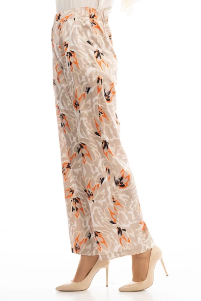 Desenli Saten Pantolon - Desen - 5 - 2