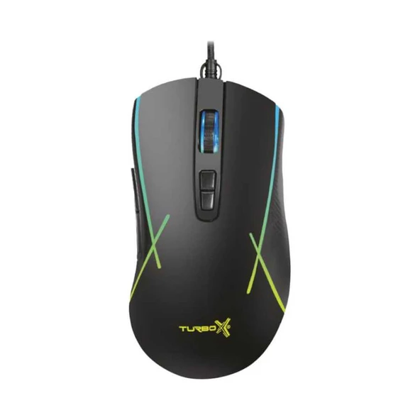 Turbox New Desing Tr-M5 3200Dpi Usb Kablolu Siyah Gaming Optik Mouse Rgb ürün görseli 1