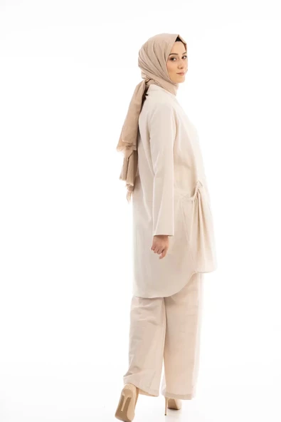 KETEN ÜÇLÜ TAKIM - Bej - 3