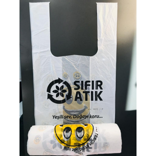 Gülen Yüz Baskili Rulo Poset Orta Boy - 2
