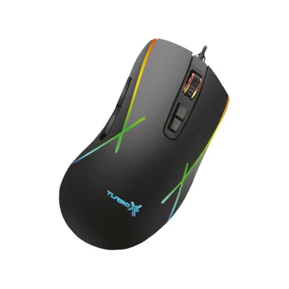 Turbox New Desing Tr-M5 3200Dpi Usb Kablolu Siyah Gaming Optik Mouse Rgb - 4