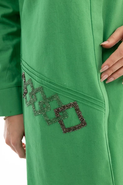 TAŞLI GÖMLEK - Olive - 6