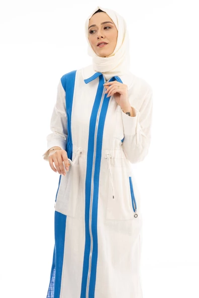 KETEN KAP - Saks / Ekru - 6