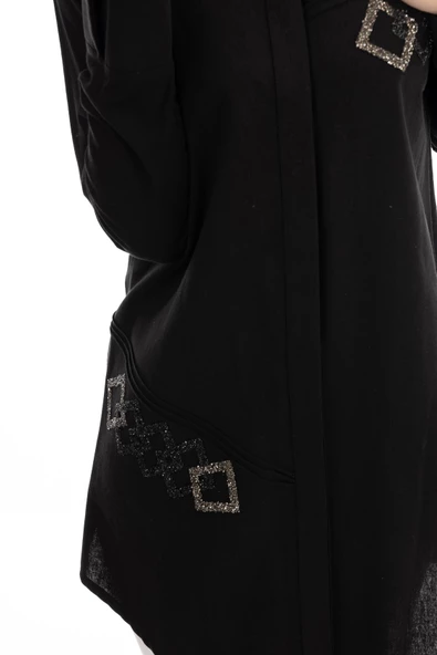 TAŞLI GÖMLEK - Siyah - 7