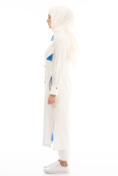 KETEN KAP - Saks / Ekru - 2