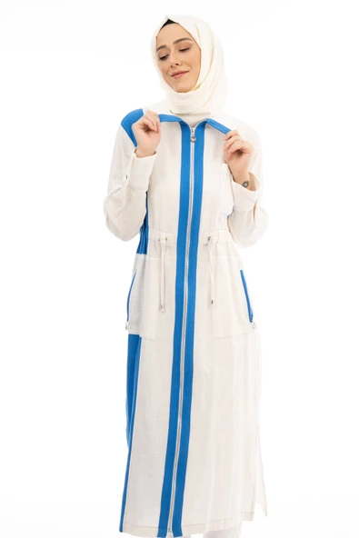 KETEN KAP - Saks / Ekru - 7