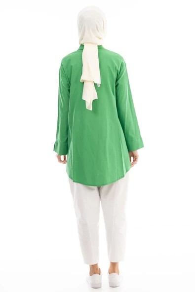 TAŞLI GÖMLEK - Olive - 2