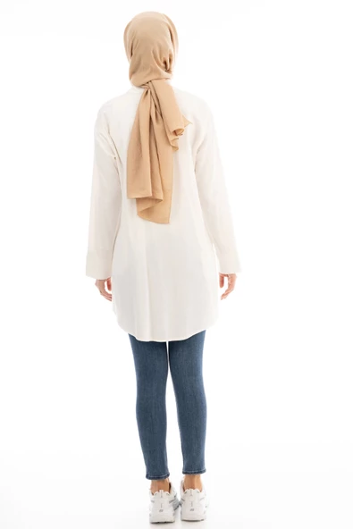 TAŞLI GÖMLEK - Ekru - 3