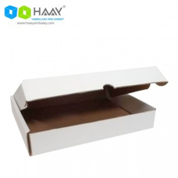 HAAY AMBALAJ 33,5x33,5x8cm Kilitli Kutu - Beyaz ( 5 ADET)