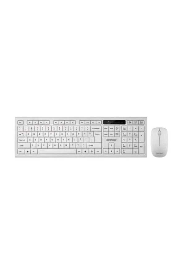 Everest Wireless Slim Klavye Mouse Set Beyaz KM-6121