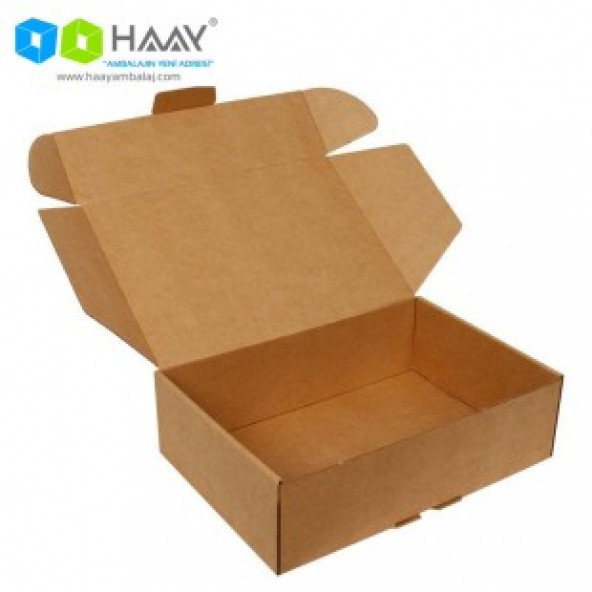 HAAY AMBALAJ 32x22x9,5cm Kilitli Kutu -Kraft ( 5 ADET)