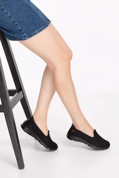 Artı-Artı038-0003-Kadın Günlük Memory Ortopedik Taban Siyah Aqua Ayakkabı - Resim 2