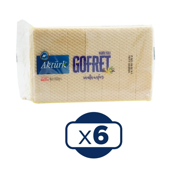 Aktürk Sade Gofret 200 gr 6 lı ürün görseli
