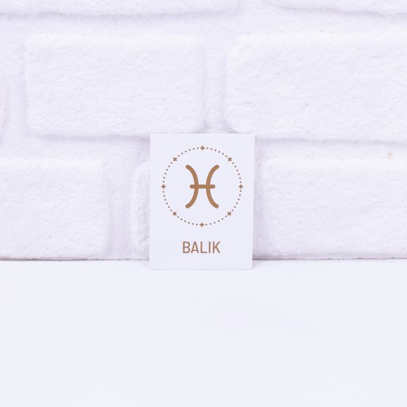 Balık burç kartı 6,5 x 8,5 cm  2 adet