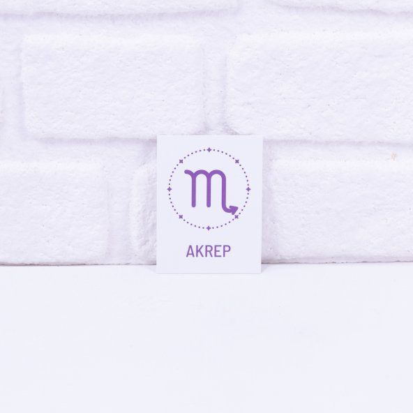 Akrep burç kartı 6,5 x 8,5 cm  2 adet