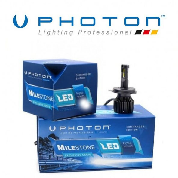 Photon Milestone H4 Led - 1 Adet Motorsiklet İçin - 12000 Lume - 2