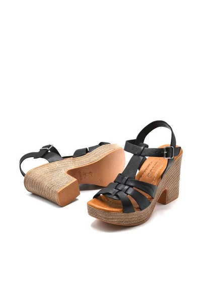VENÜS 23027603Y PLATFORM TOPUK DERİ GENÇ KADIN SANDALET - 12