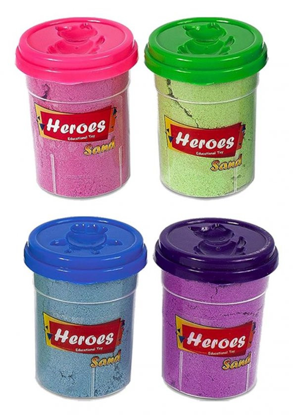 Kinetik Kum 4 Renk 800 gr 1 Paket Oyun Kumu 4 lü Okul Öncesi Kreş Hobi Aktivite - 2