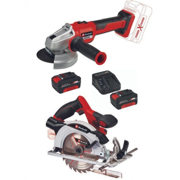 Einhell Te-cs 18/165/1 Daire Testere Axxio 18/125 Q Avuç Taşlama 2x4.0ah Akülü Set