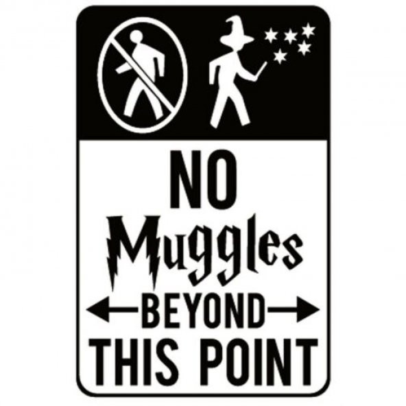 Harry Potter No Muggles Beyond This Point 10*20 Cm
