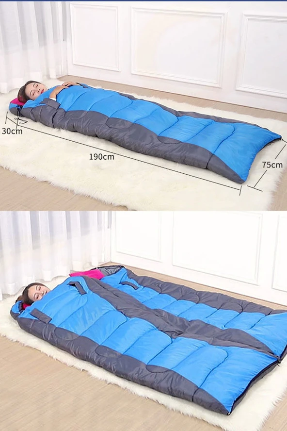 EFSANE KAMP - Uyku Tulumu 2kg +5C to -10C - Mavi - 2