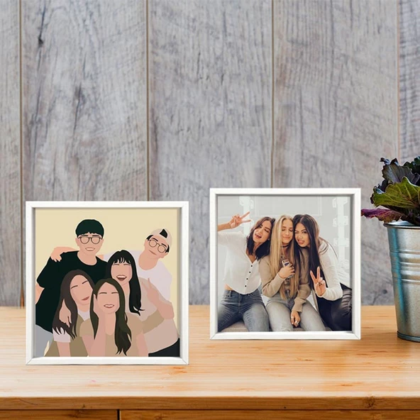 Yapışkanlı Polaroid Çerçeve Beyaz 5'li Paket 12x12 Cm - 2