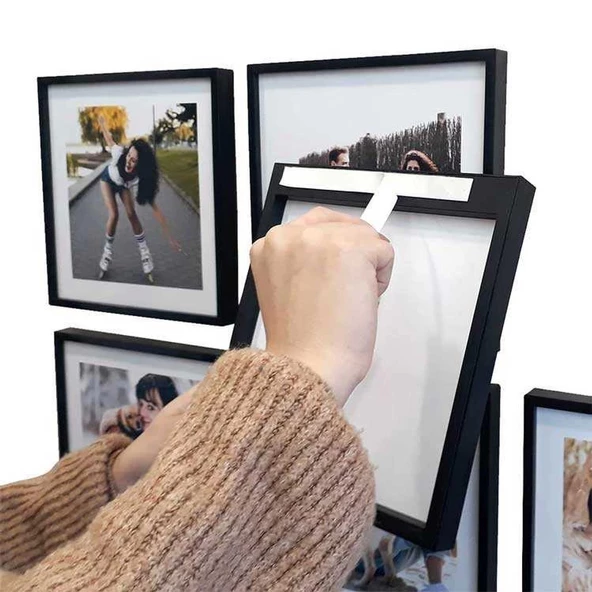 Siyah Kare Çerçeve - 3 Adet - 7