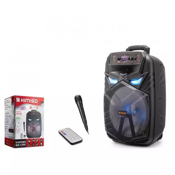 Kımıso QS1290 12 Taşınabilir Karaoke Bluetooth Hoparlör