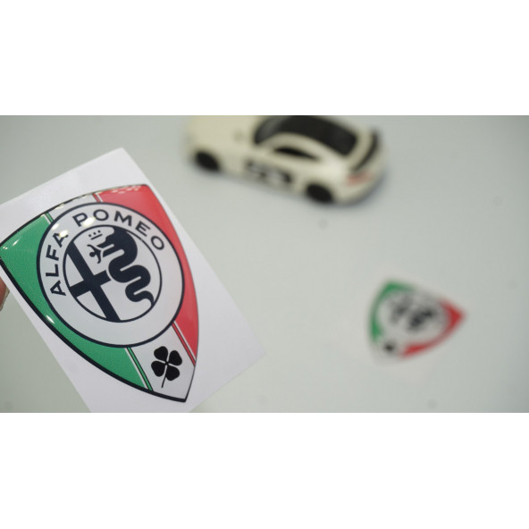 Alfa Romeo Logo Çamurluk Yanı Damla Desen Logo Arma Seti
