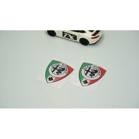 Alfa Romeo Logo Çamurluk Yanı Damla Desen Logo Arma Seti - 2