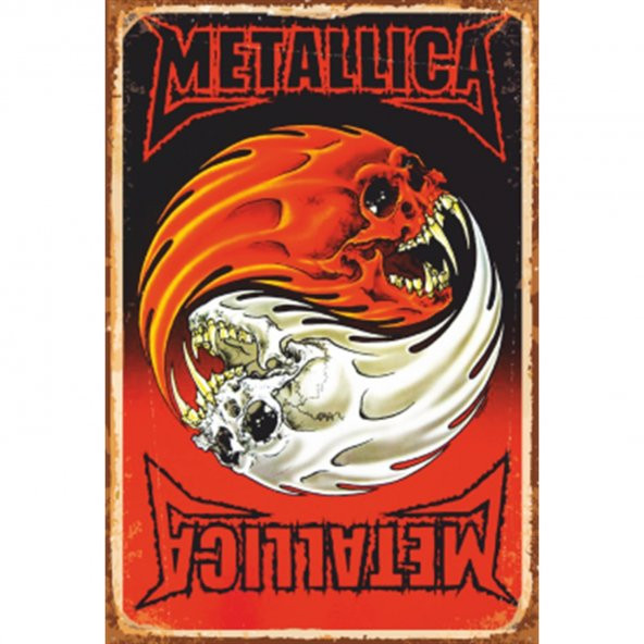 Metallica Hard  Rock Retro Ahşap Poster 10*20 Cm