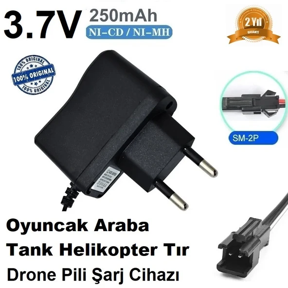 3.7V Oyuncak Araba Drone Helikopter Yat  Tank Pili Şarj Cihazı (Kargo Bedava) ürün görseli