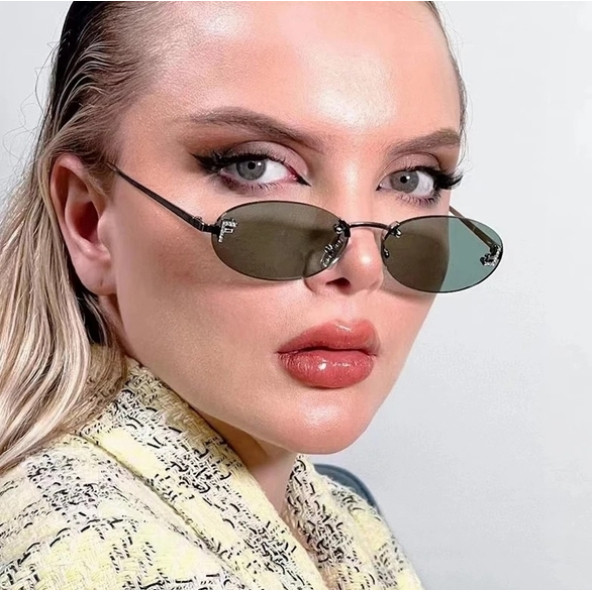 Bayan Güneş Gözlüğü 2024 F Model Siyah Renk Yeni Sezon UV Korumalı + Saklama Kap Hediyeli - Resim 5